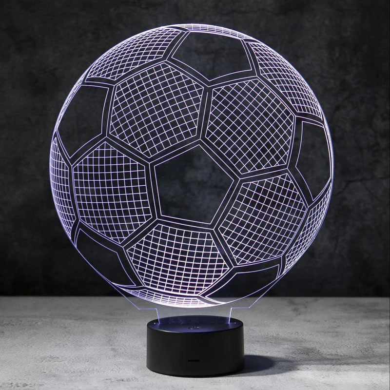 Fußball-Illusionslampe und Fernbedienung 3D